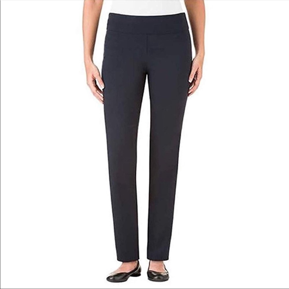 Hilary Radley Size 12 Black Stretch Pull-On Dress Pants